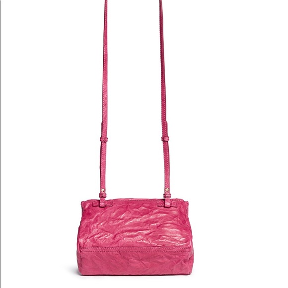 Givenchy Mini Pandora Pebbled Crossbody Cherry Red - Picture 8 of 8